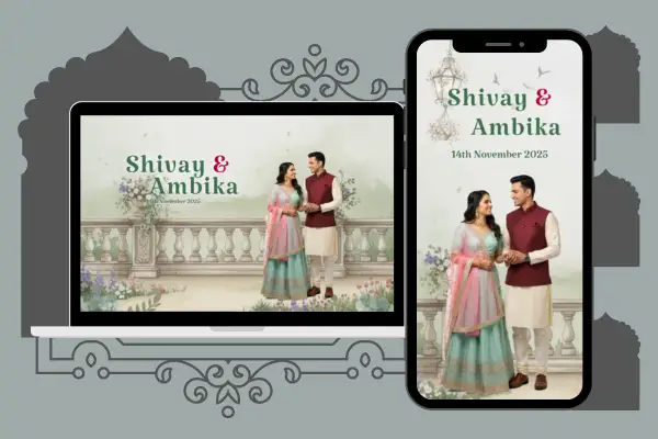 Maharani Wedding Invitation Template Preview